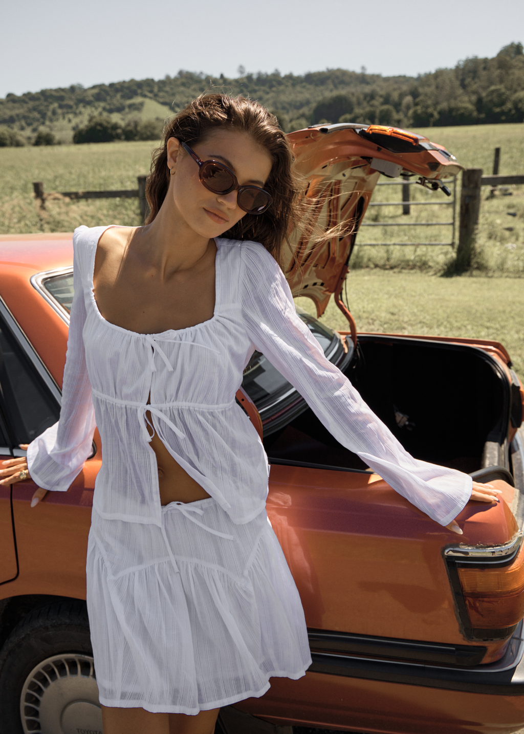 AFENDS Womens Aquarius - Tie Top - White