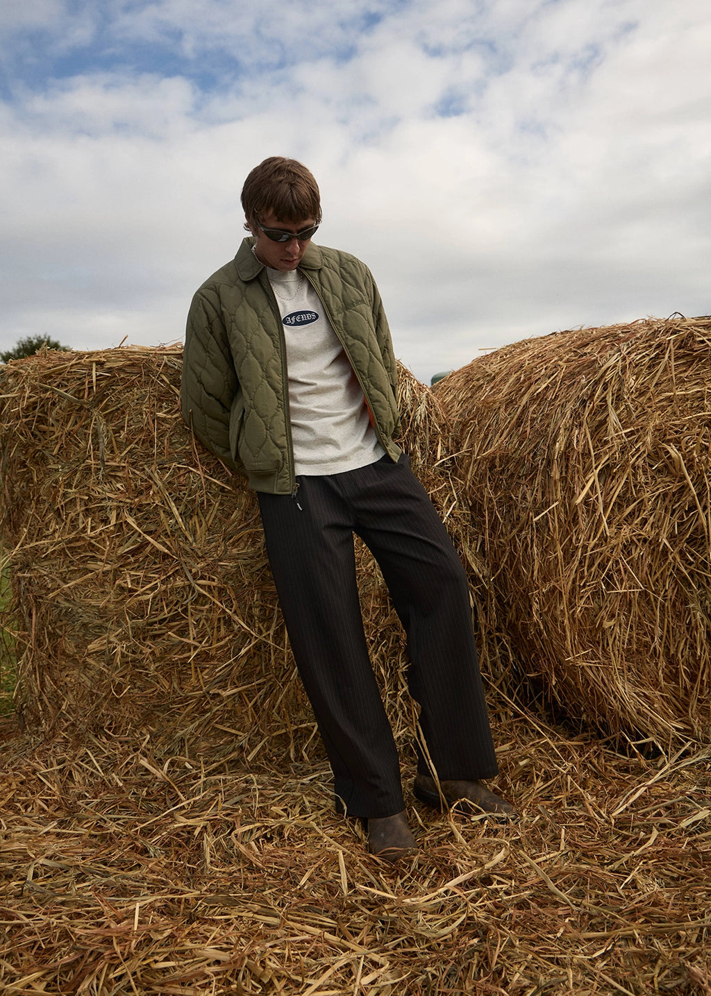 AFENDS Mens Mellross - Bomber Jacket - Military