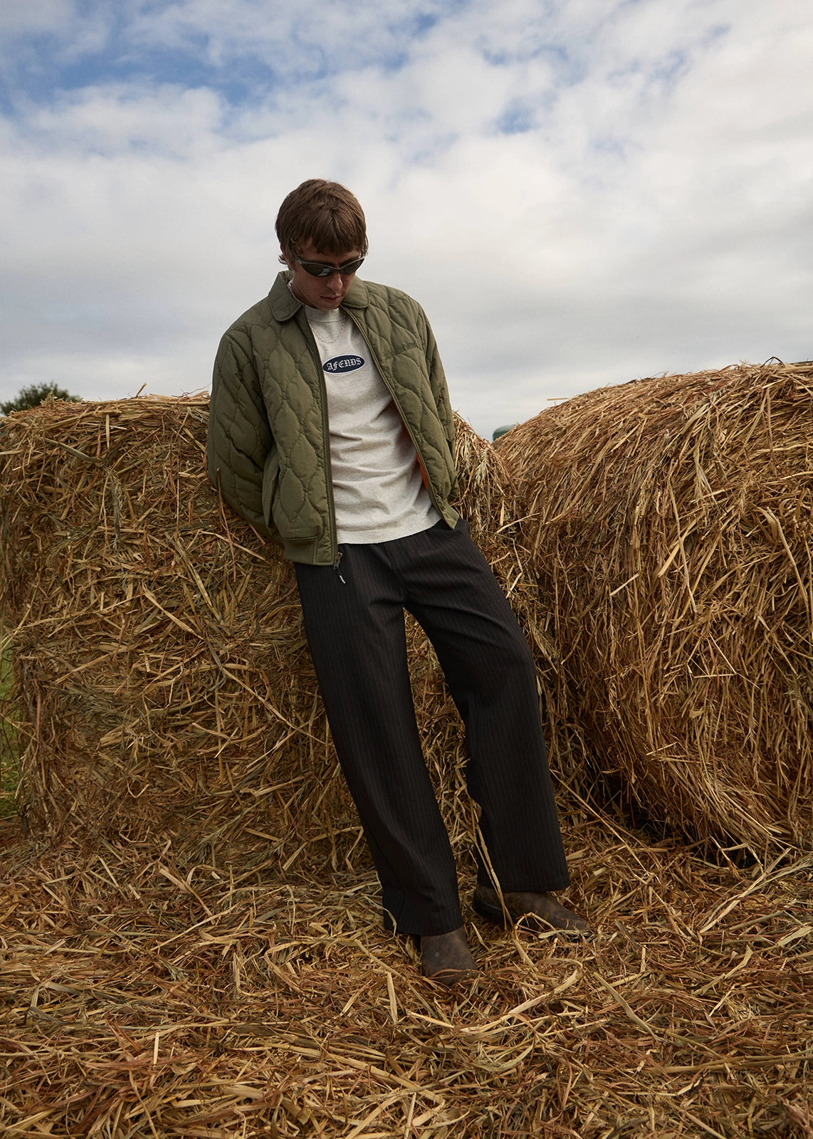 AFENDS Mens Mellross - Bomber Jacket - Military