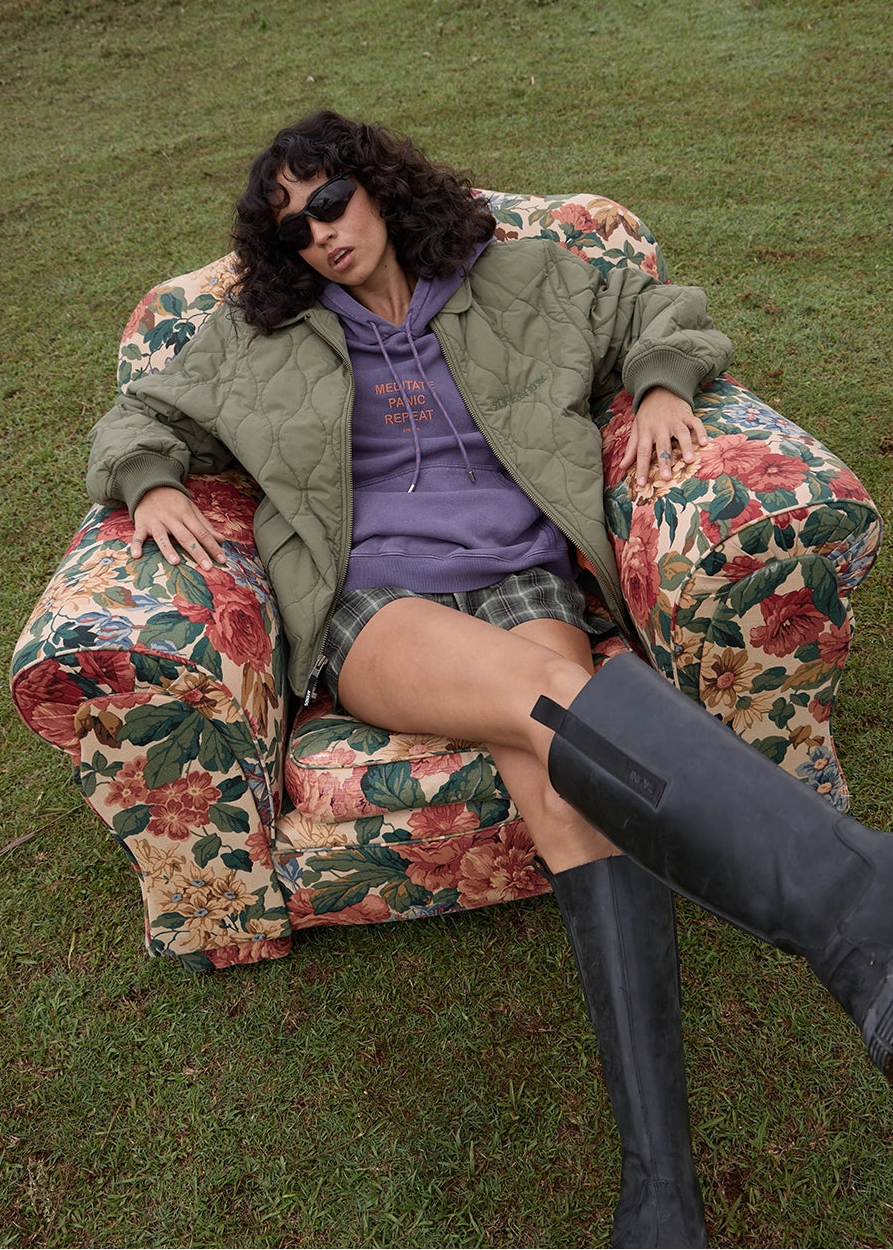 AFENDS Mens Mellross - Bomber Jacket - Military