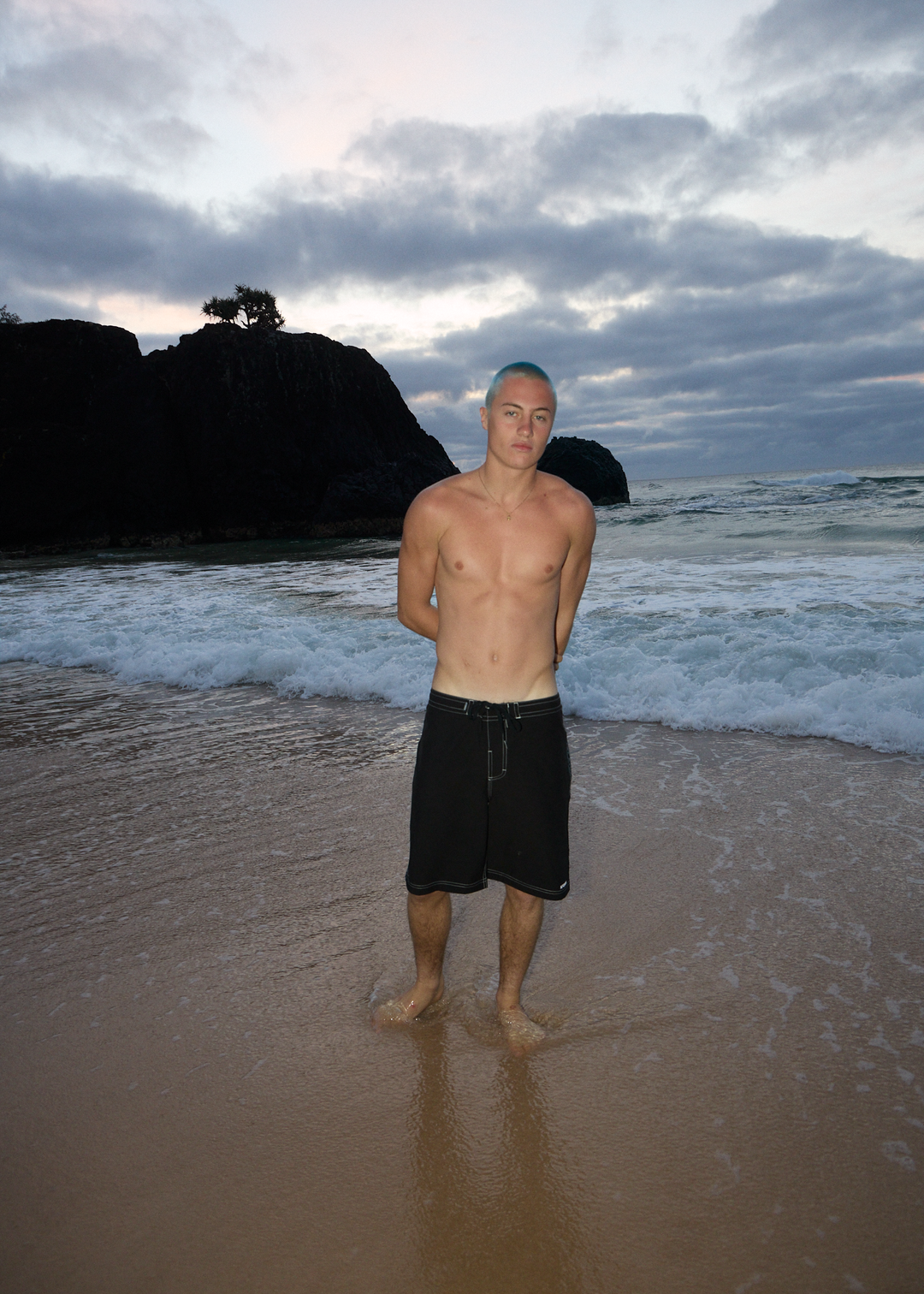 AFENDS Mens The Wreck - Fixed Waist Boardshort 20" - Black