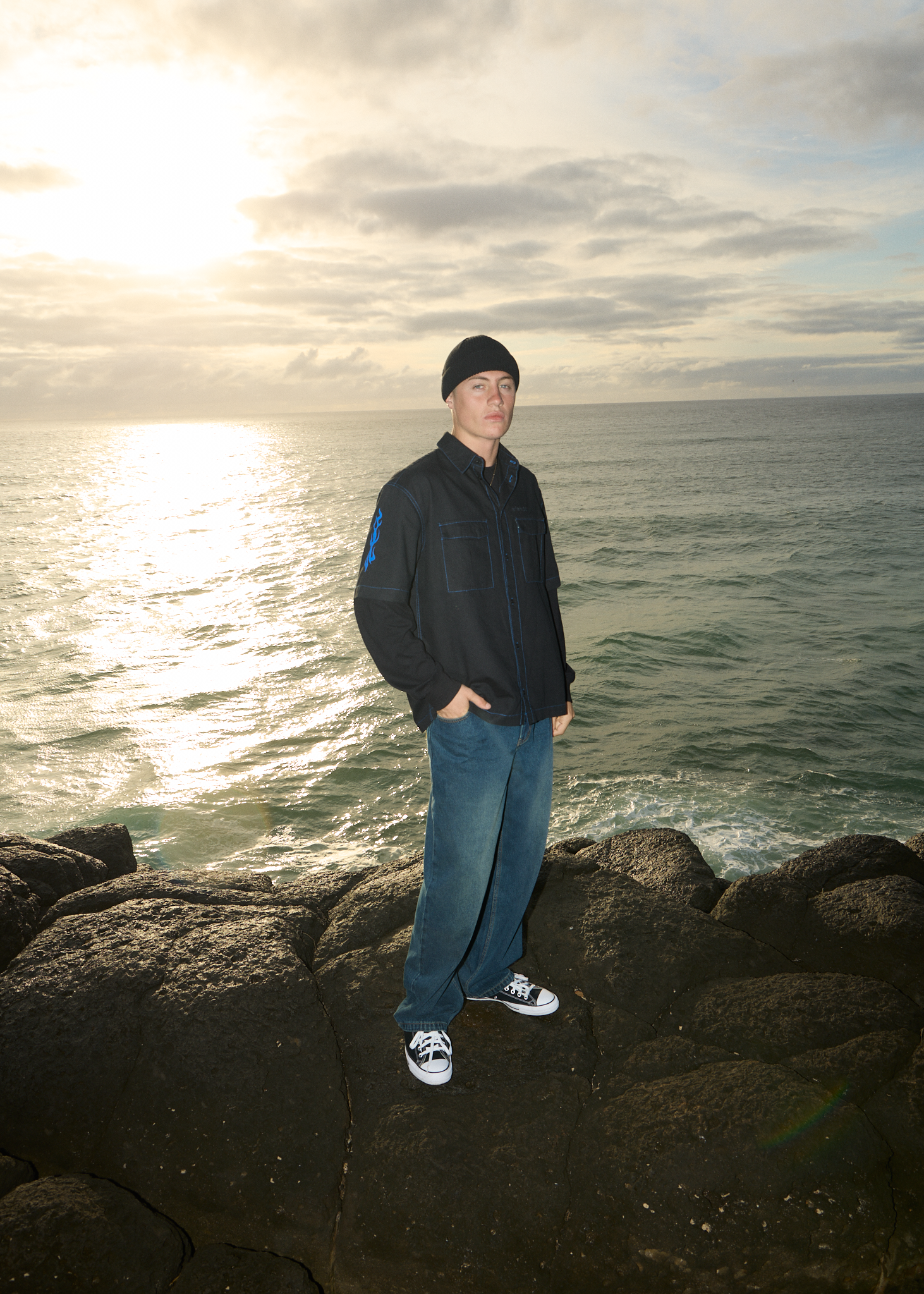 AFENDS Mens Utility - Short Sleeve Shirt - Black