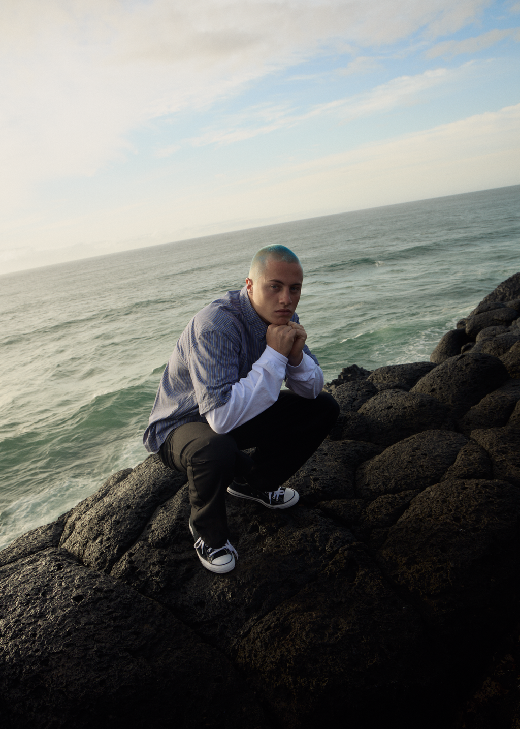 AFENDS Mens Shipwreck Stripe - Short Sleeve Shirt - Marlin