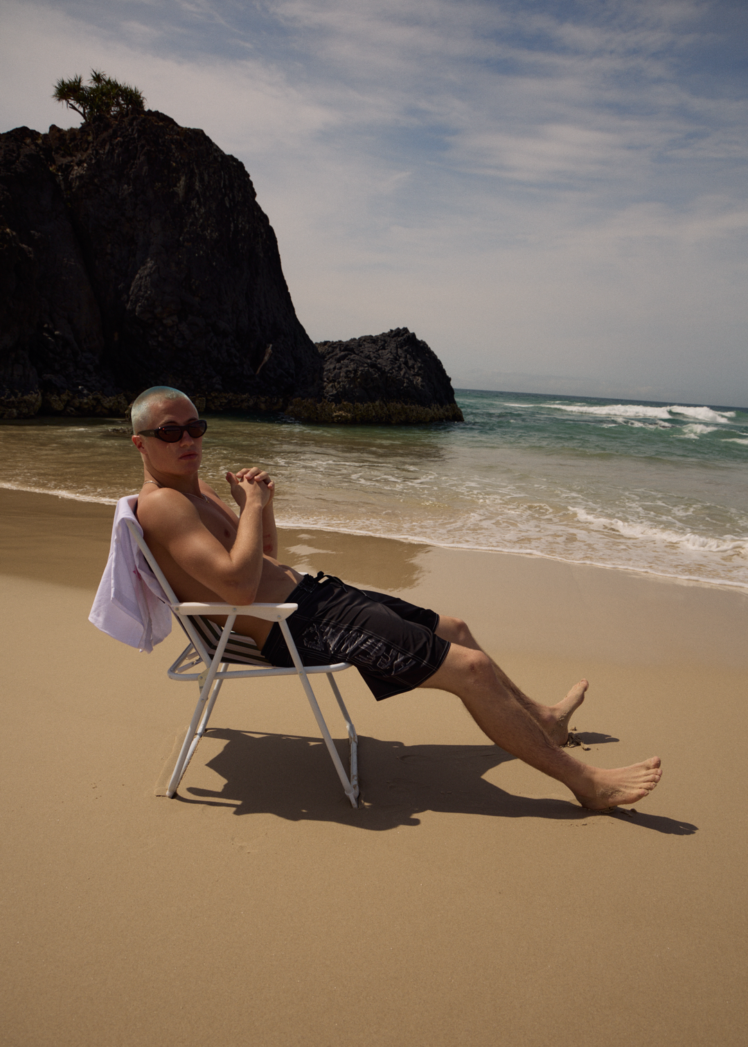 AFENDS Mens Lqd Metal - Surf Related V2 Boardshort 19" - Black