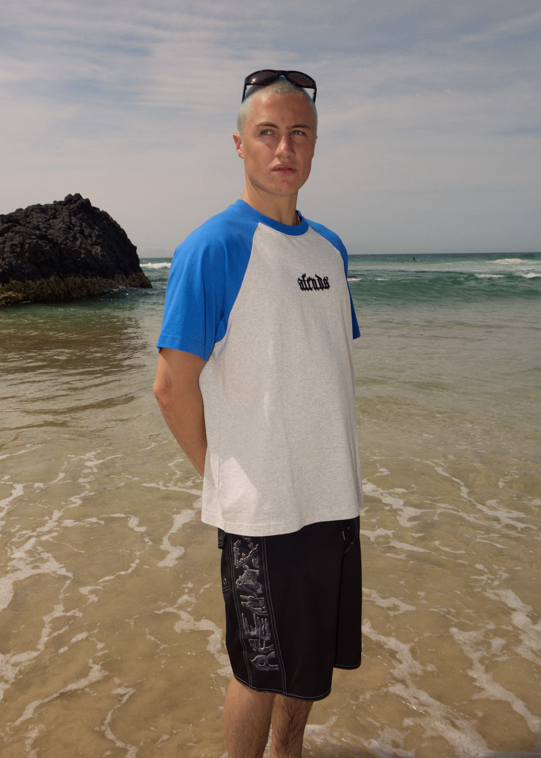 AFENDS Mens Lqd Metal - Surf Related V2 Boardshort 19" - Black