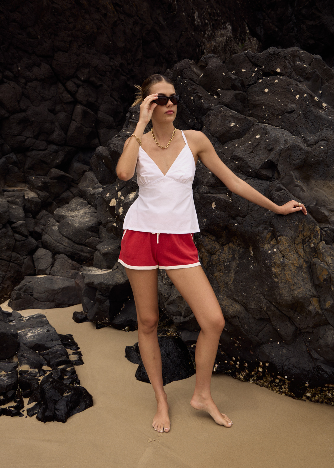 AFENDS Womens Litty - Knit Short - Tomato