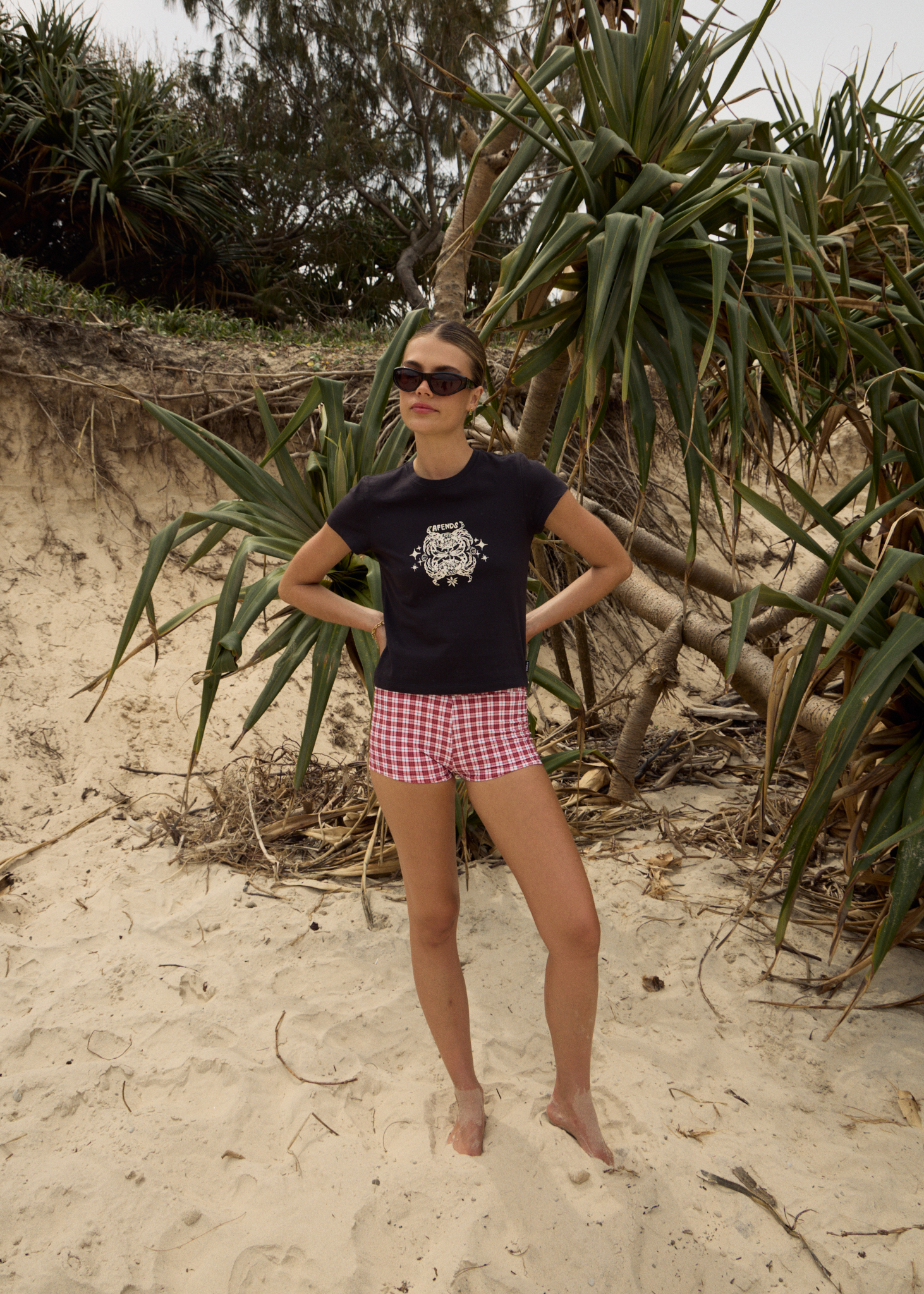 AFENDS Womens Tropic Of Cancer - Baby Tee - Black