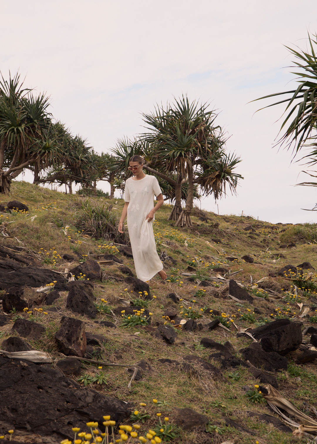 AFENDS Womens Riley - Knit Maxi Dress - White