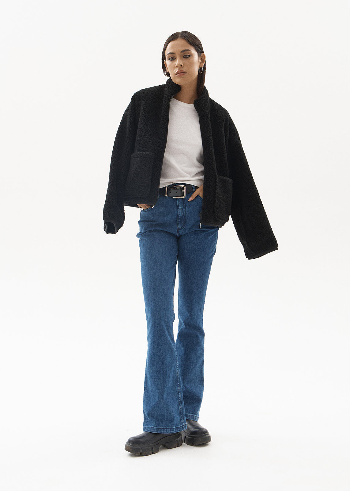 AFENDS Womens Cassidy - Bootcut Jean - Authentic Blue