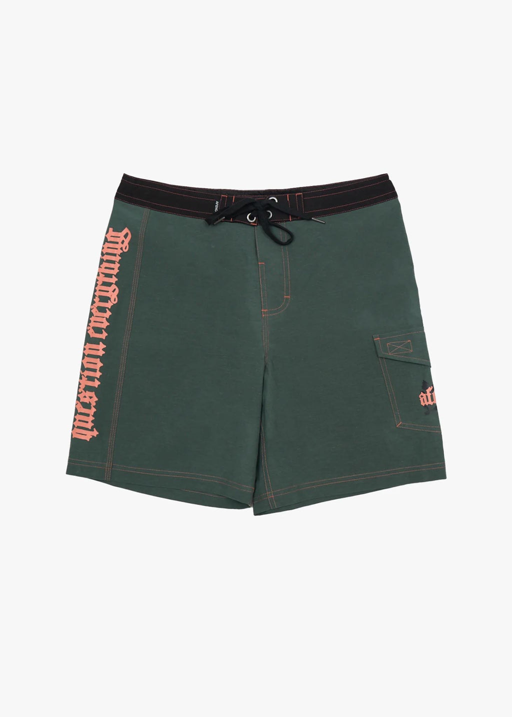 AFENDS Mens Petal - Surf Related V2 Boardshort 18" - Pine