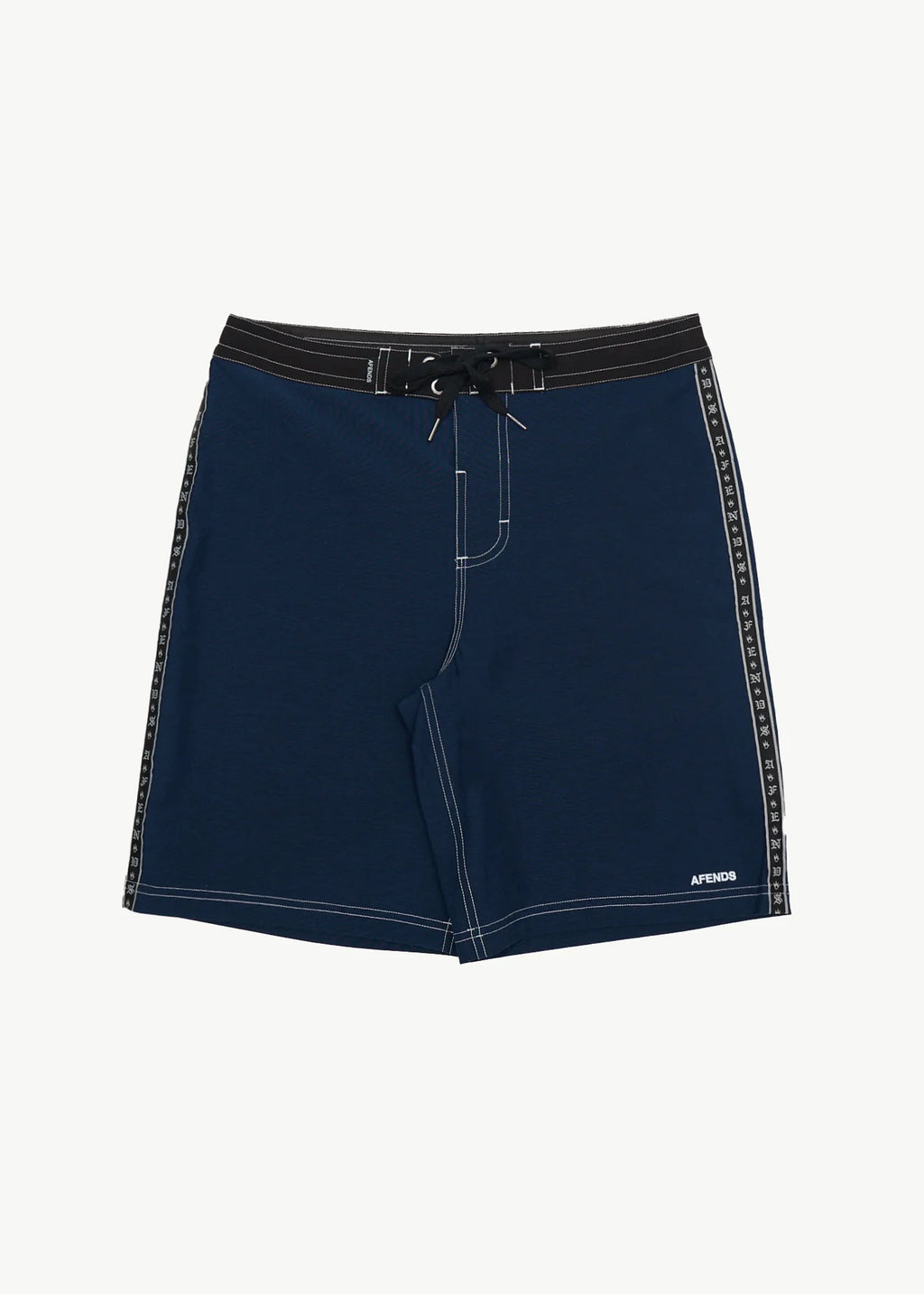 AFENDS Mens The Wreck - Fixed Waist Boardshort 20" - Navy