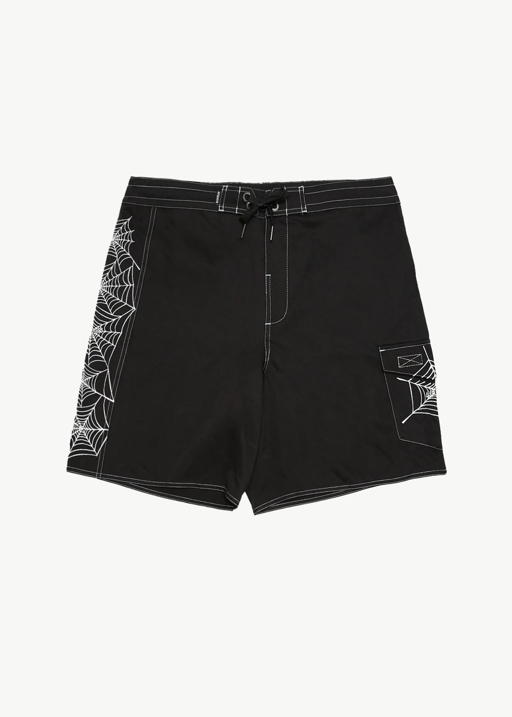 AFENDS Mens Webhead - Surf Related Boardshort 18" - Black