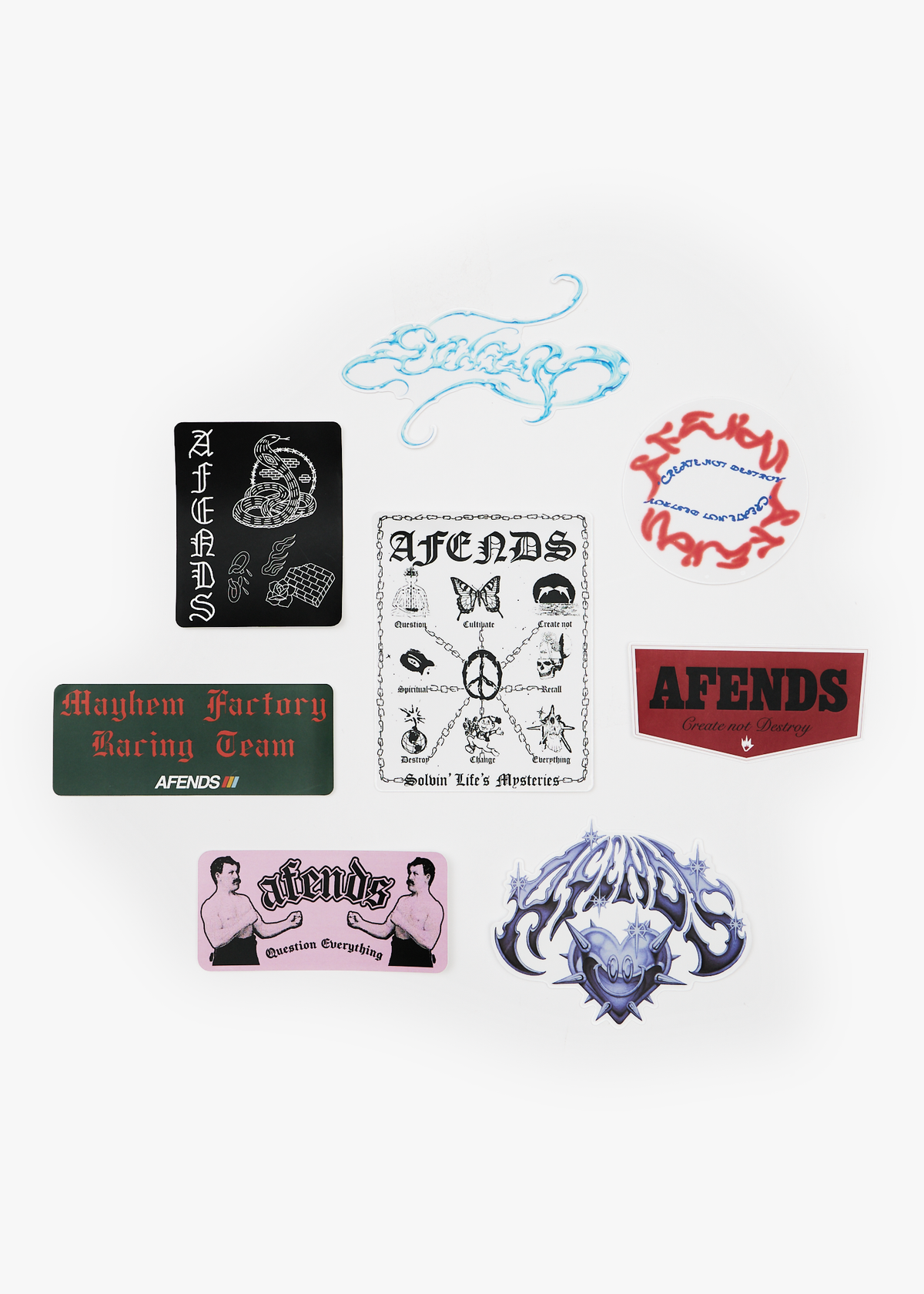 AFENDS Unisex Recall - Sticker Pack - Multi