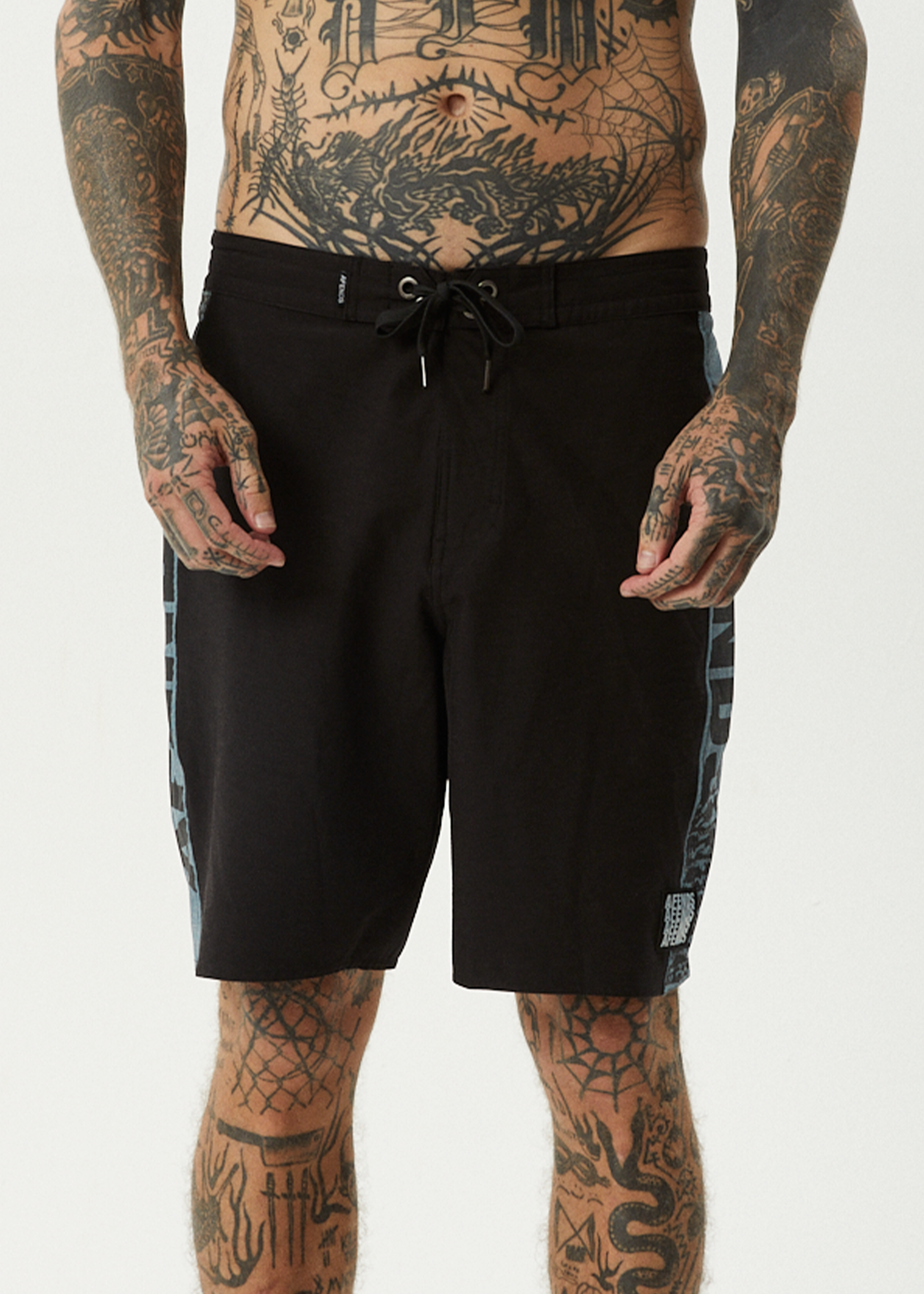 AFENDS Mens Tread - Surf Related Boardshort 20" - Black
