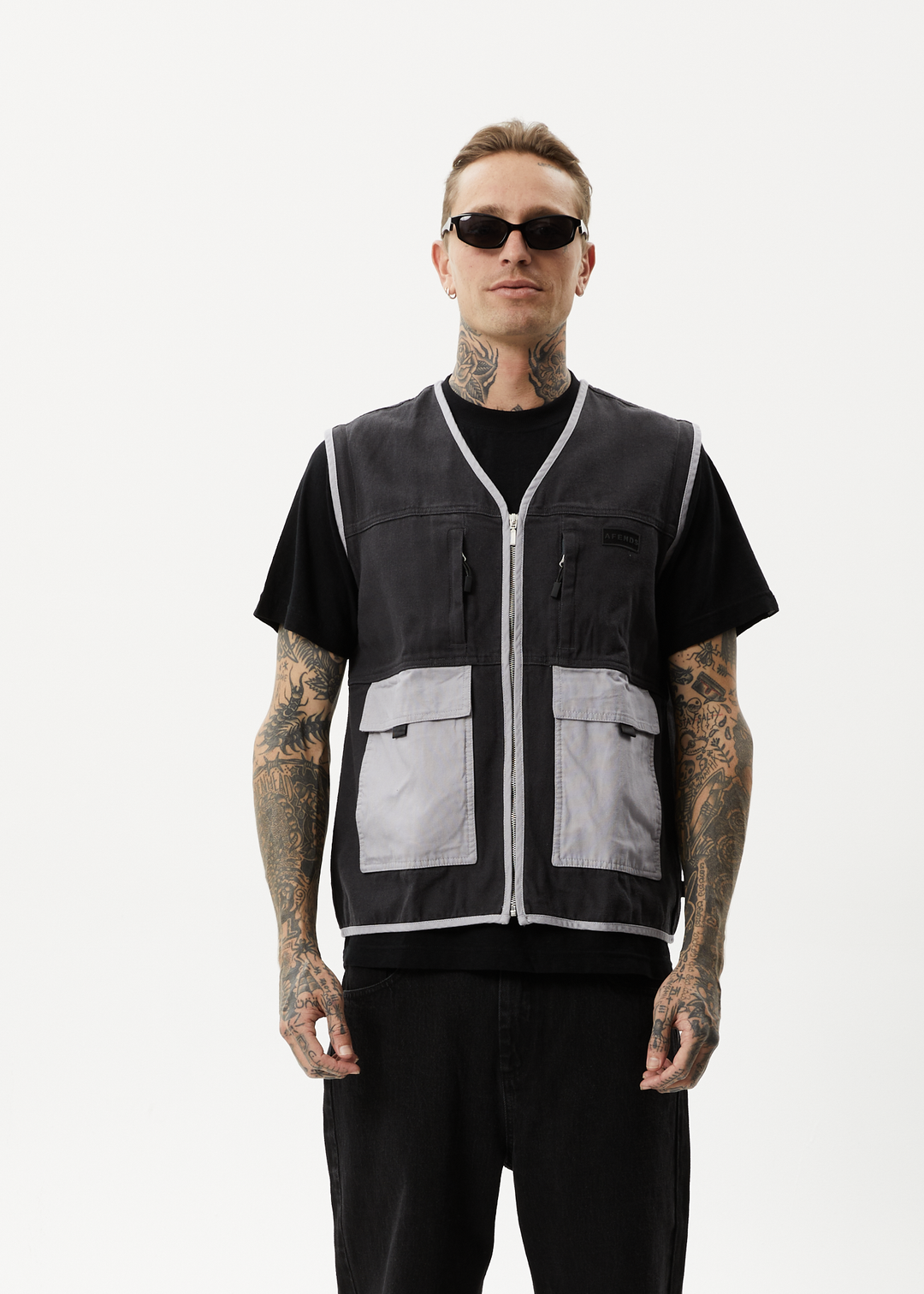 AFENDS Unisex Foreword - Unisex Convertible Jacket - Charcoal 