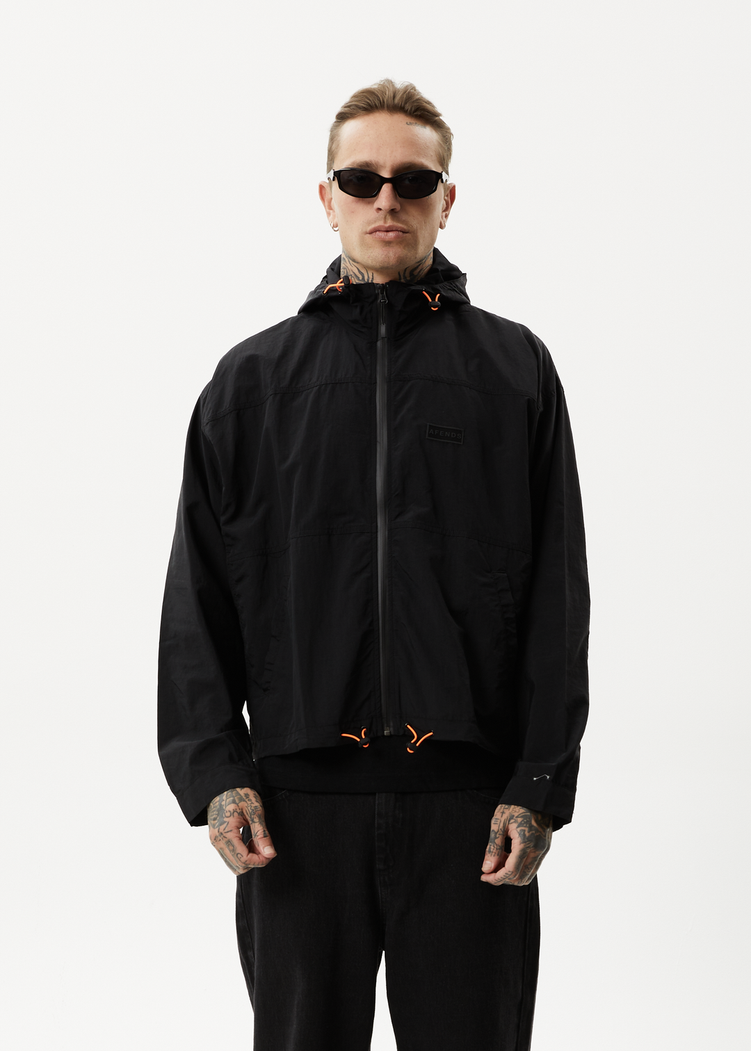 AFENDS Unisex Beam Up - Unisex Spray Jacket - Black 