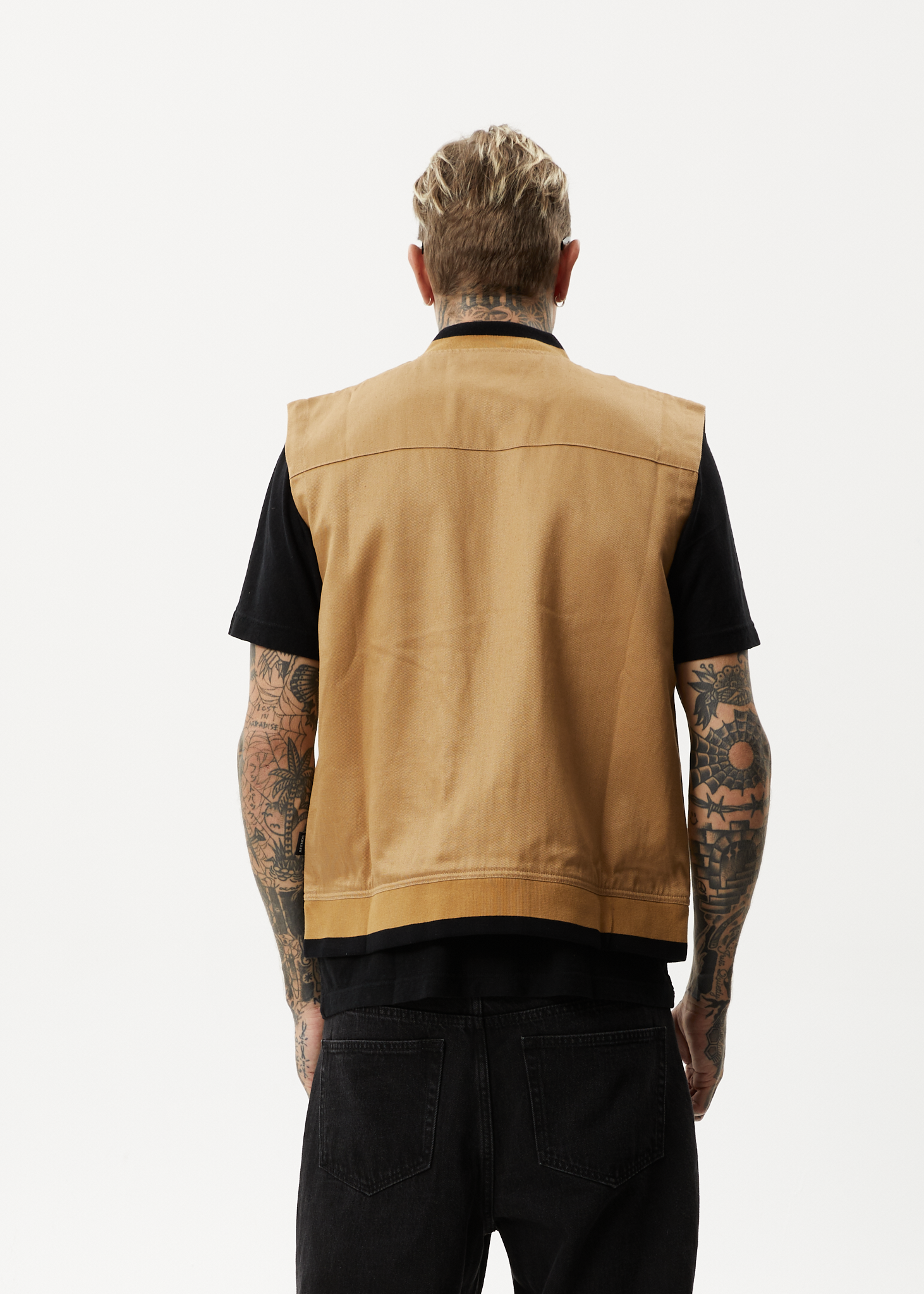 Small Moments - Unisex Unisex Hemp Zip Up Vest - Chestnut - Afends AU.