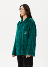 Afends Unisex Union - Corduroy Jacket - Emerald - Afends unisex union   corduroy jacket   emerald 