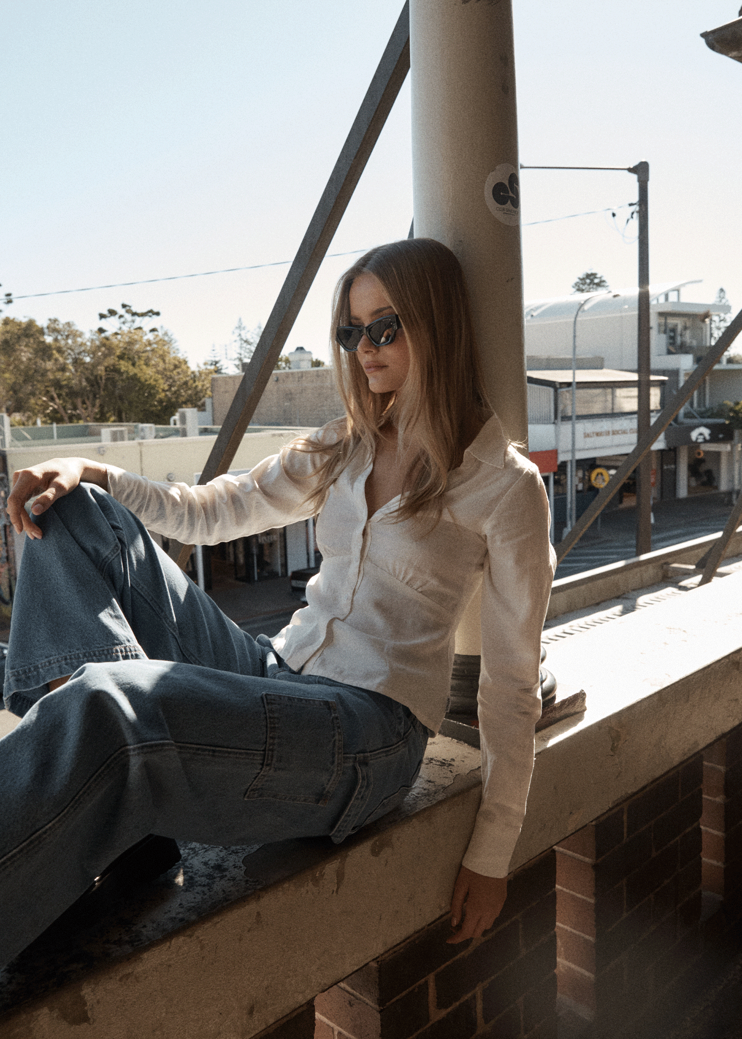 AFENDS Womens Archive - Long Sleeve Shirt - White