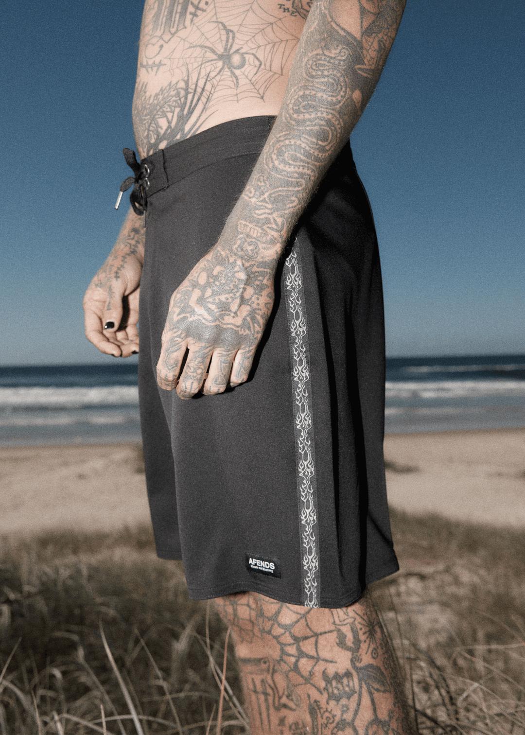 AFENDS Mens Bound - Surf Related Boardshorts 20 Inch - Black 