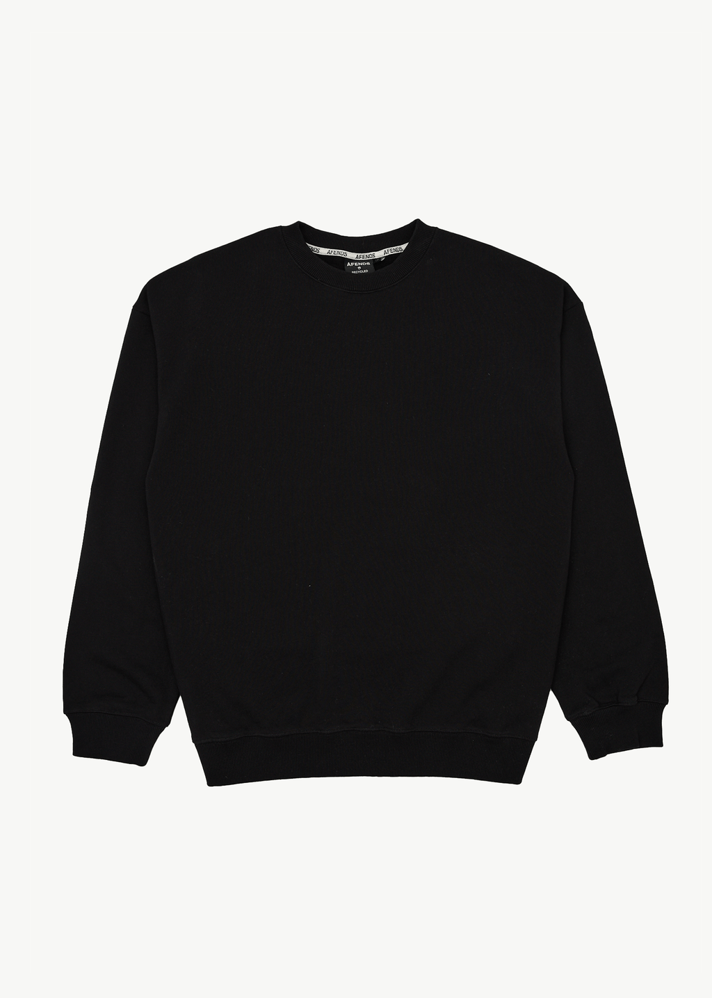 AFENDS Mens Genesis - Crew Neck Jumper - Black