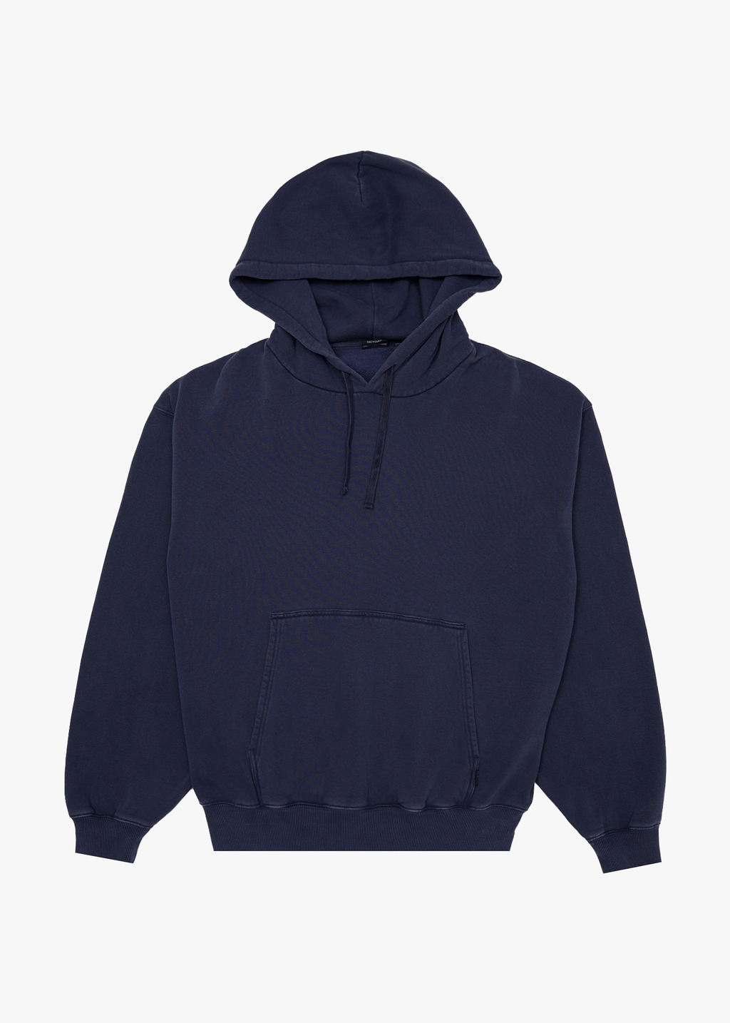 AFENDS Mens Genesis - Boxy Hoodie - Washed Deep Sea