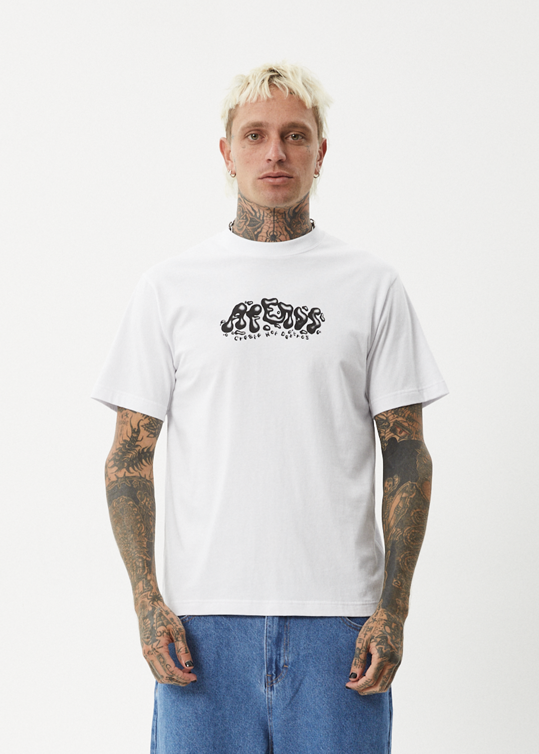 AFENDS Mens Gello - Retro Fit Tee - White 