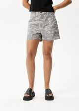 Afends Womens Cadet Seventy Threes - Organic Denim Shorts - Camo - Afends womens cadet seventy threes   organic denim shorts   camo 