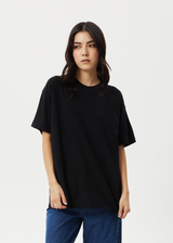 AFENDS Womens Slay - Oversized Tee - Black - Afends womens slay   hemp oversized tee   black 