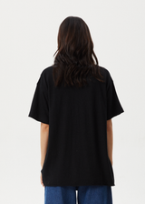Afends Womens Slay - Hemp Oversized T-Shirt - Black - Afends womens slay   hemp oversized t shirt   black 