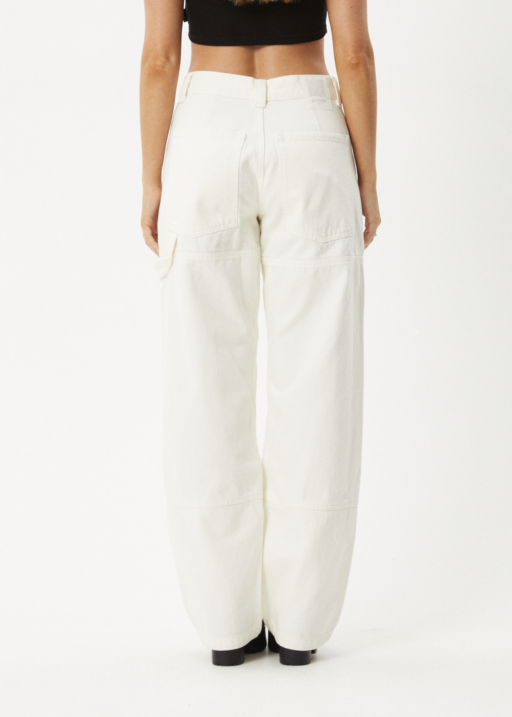 AFENDS Womens Moss - Denim Workwear Jean - Off White