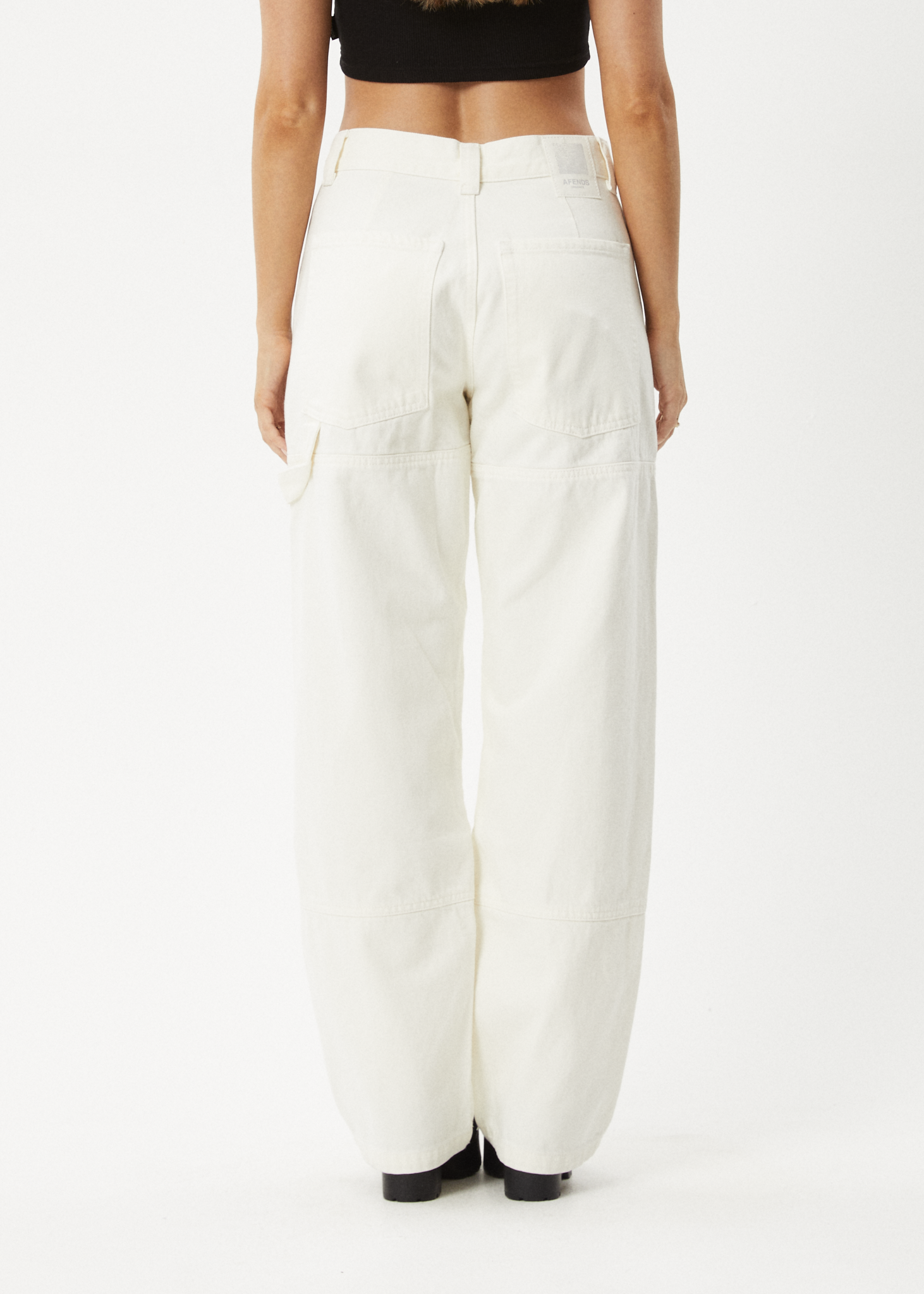 AFENDS Womens Moss - Denim Workwear Jean - Off White