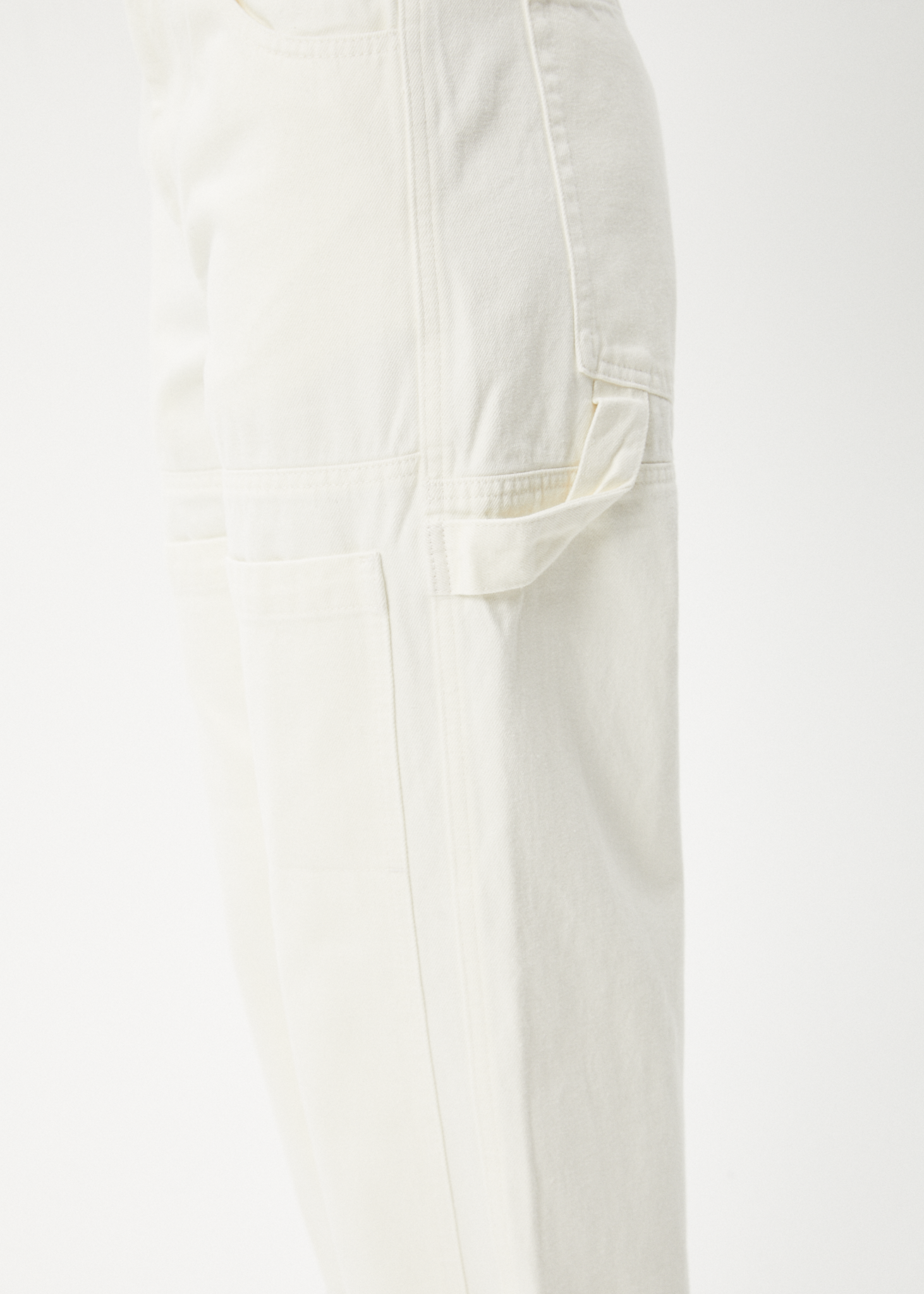 AFENDS Womens Moss - Denim Workwear Jean - Off White