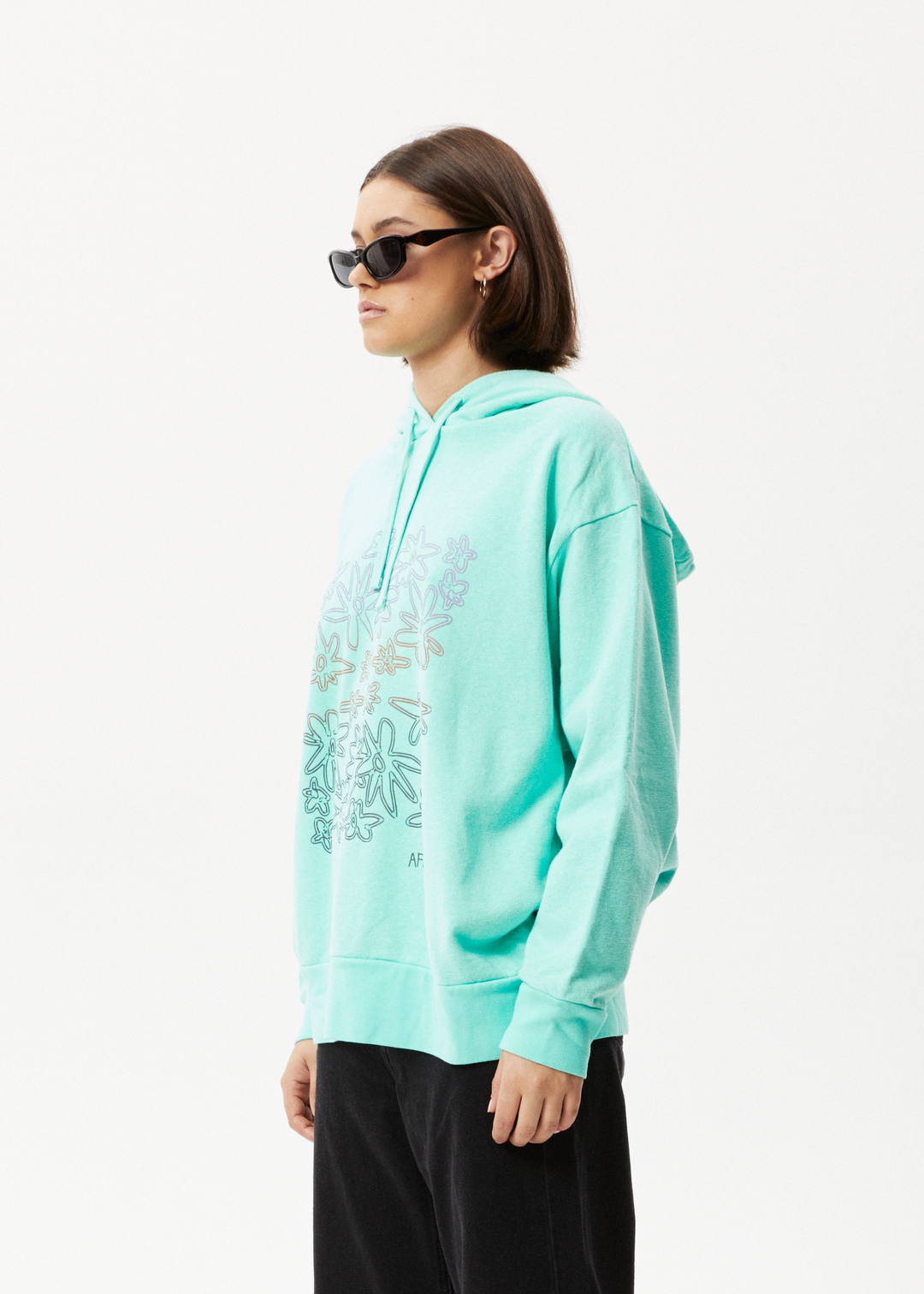 AFENDS Womens Ava - Graphic Hoodie - Mint 