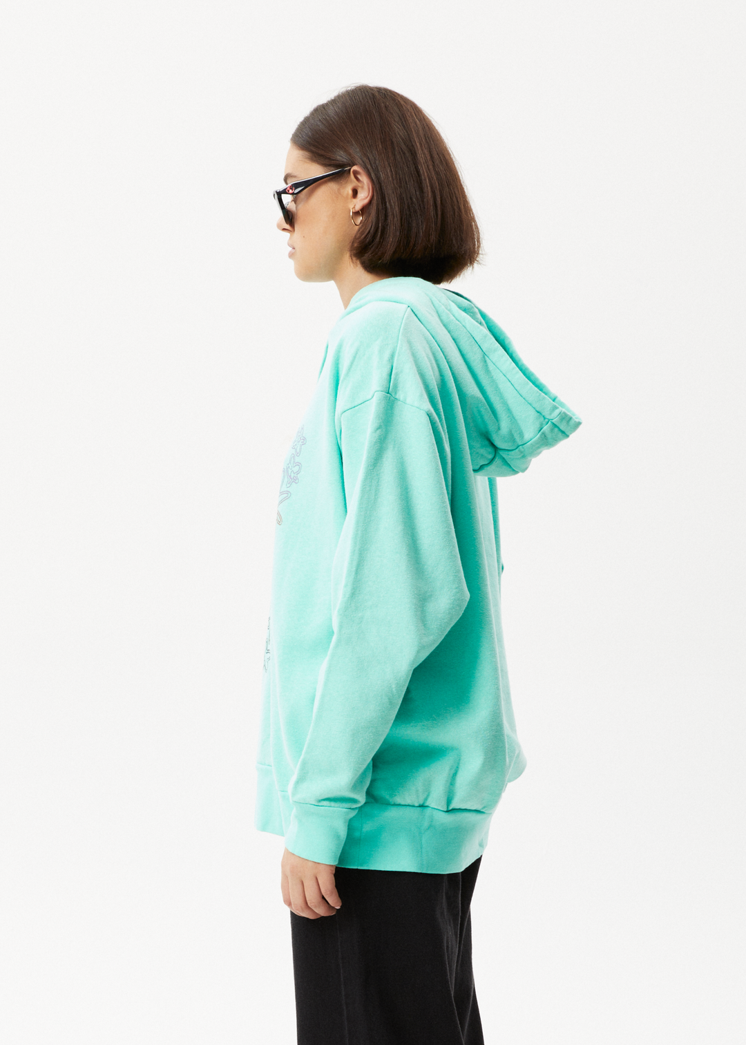 AFENDS Womens Ava - Graphic Hoodie - Mint 