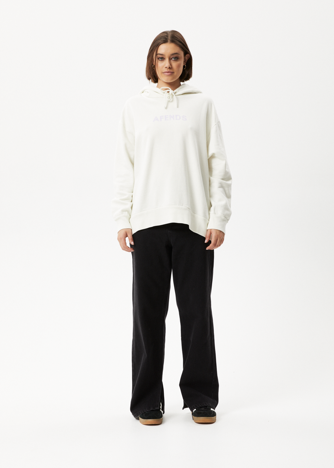 AFENDS Womens Dua - Hoodie - Off White 