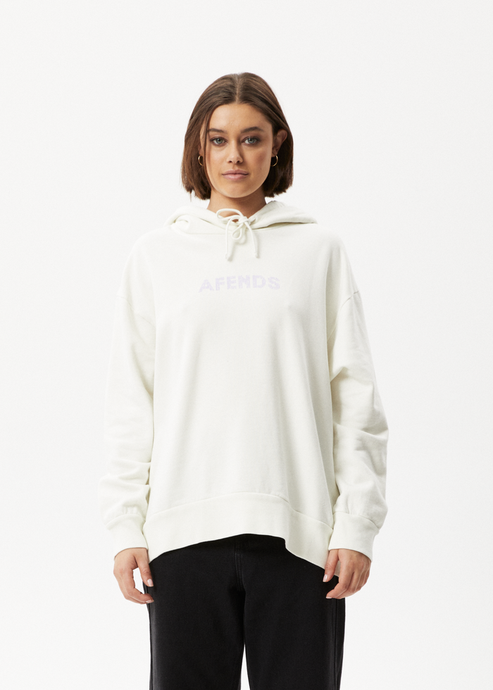 Afends Womens Dua - Recycled Hoodie - Off White 
