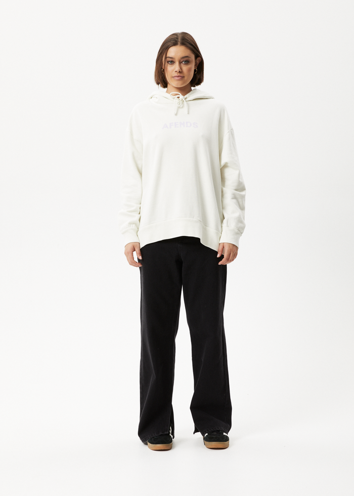 Afends Womens Dua - Recycled Hoodie - Off White 
