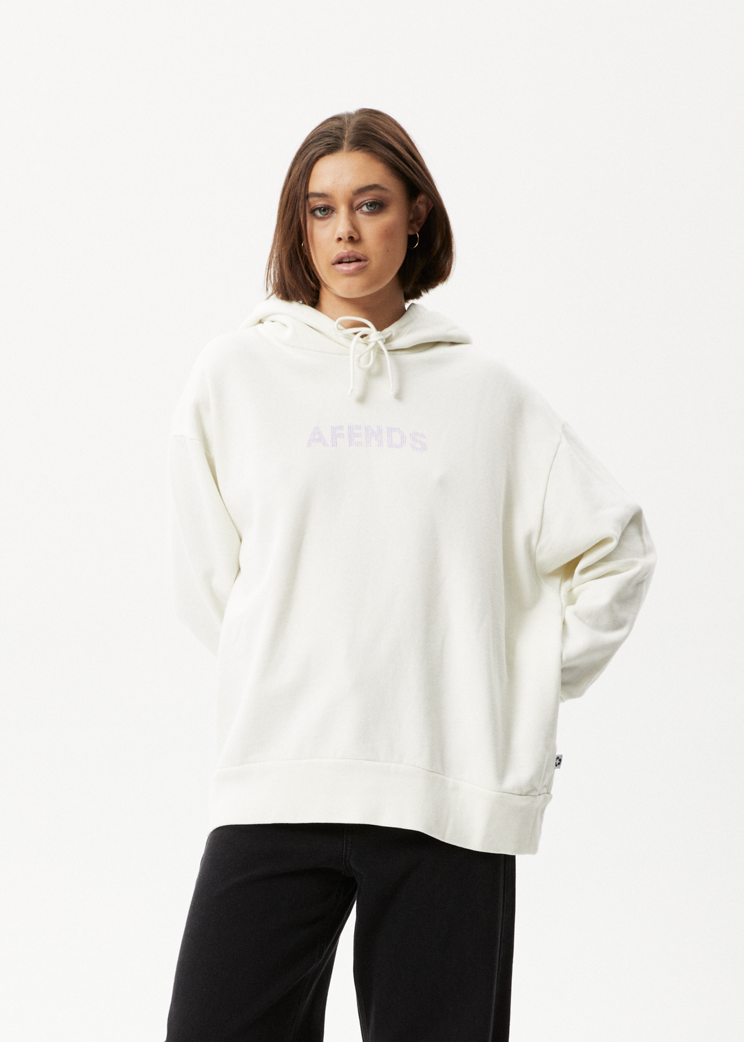 AFENDS Womens Dua - Hoodie - Off White 