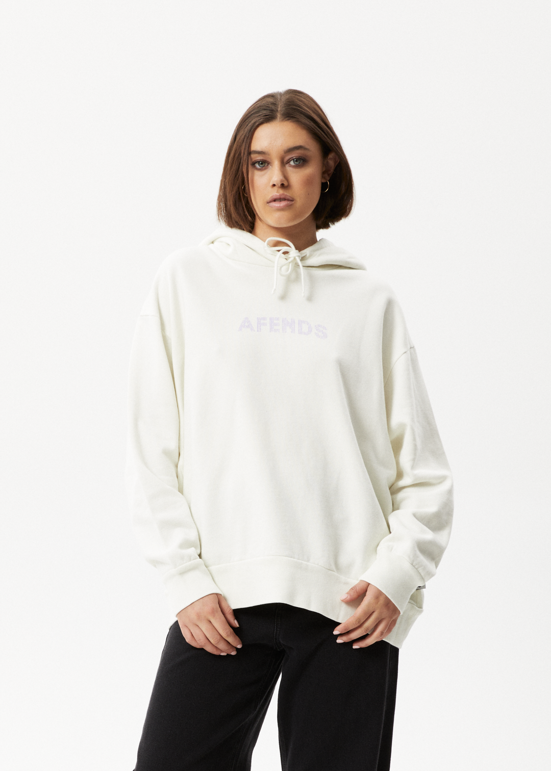 AFENDS Womens Dua - Hoodie - Off White 