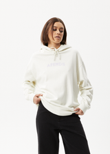 AFENDS Womens Dua - Recycled Hoodie - Off White - Afends womens dua   recycled hoodie   off white 