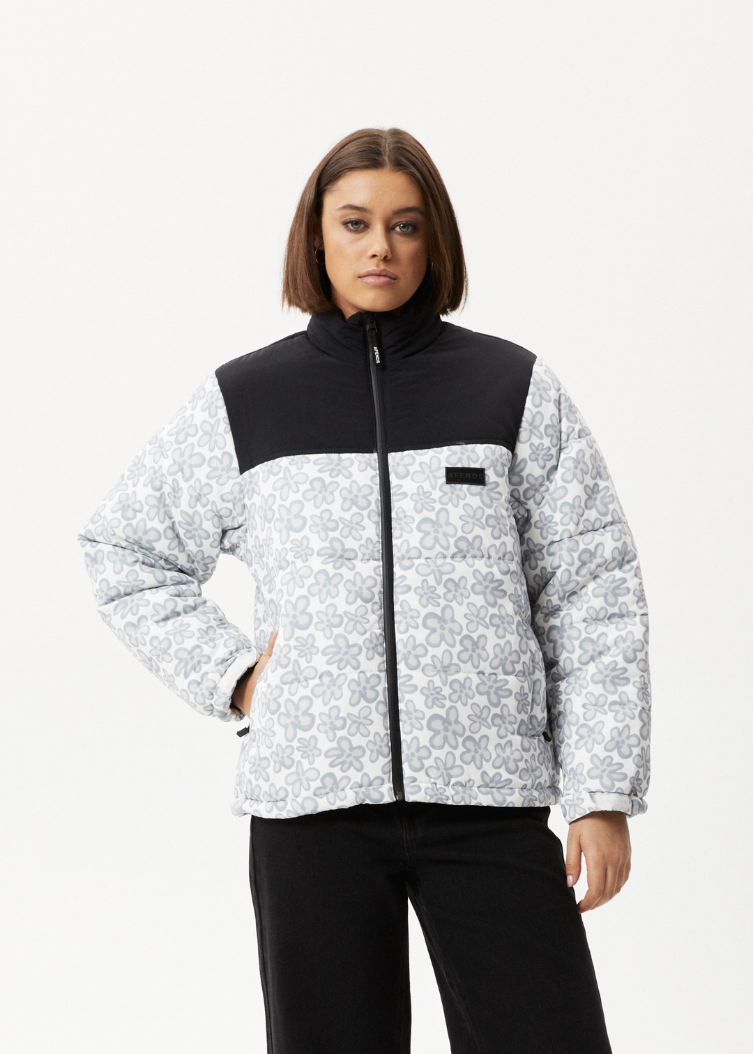 AFENDS Womens Ava - Puffer Jacket - Charcoal 