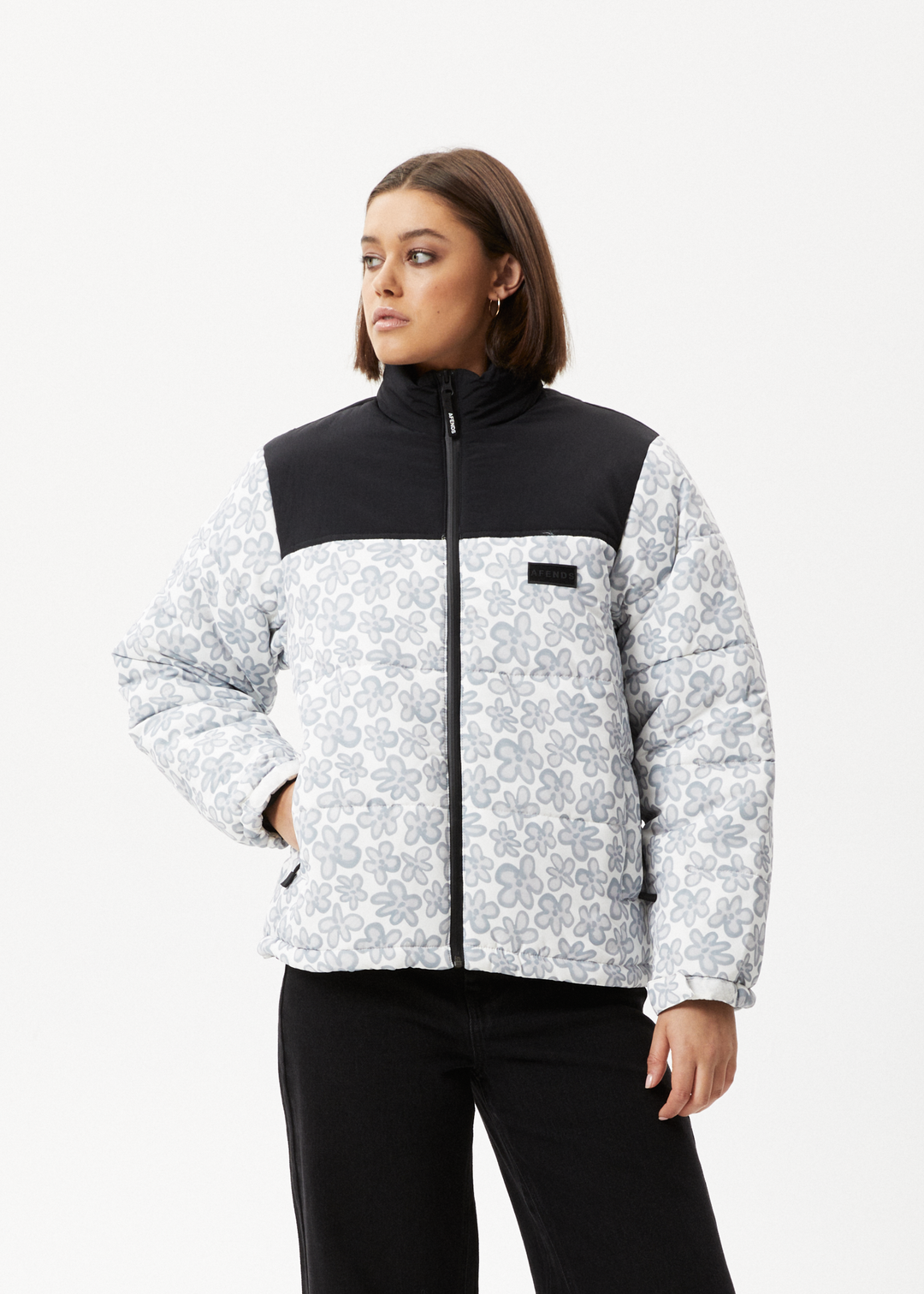 AFENDS Womens Ava - Puffer Jacket - Charcoal 