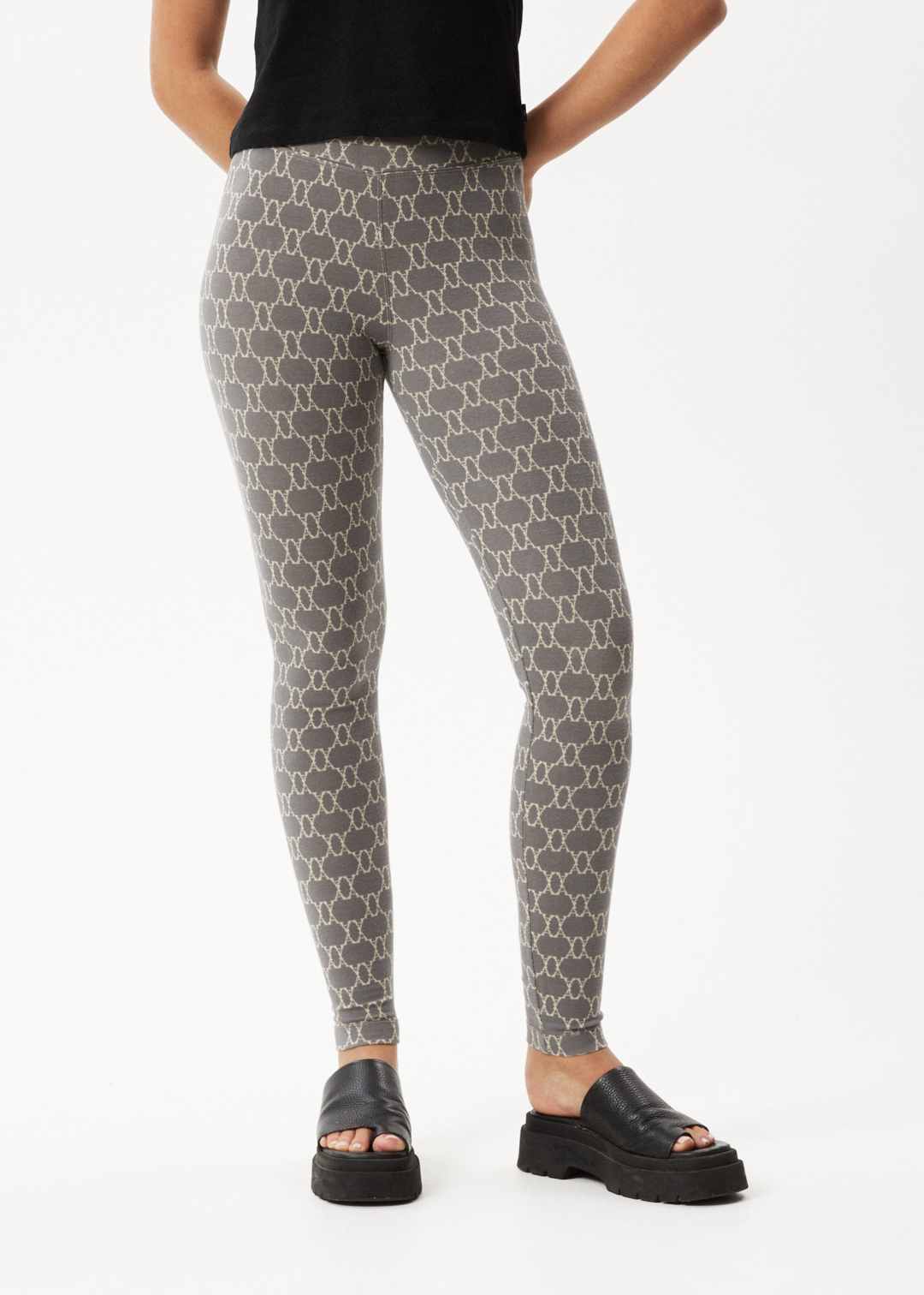 AFENDS Womens Lois - Leggings - Steel 