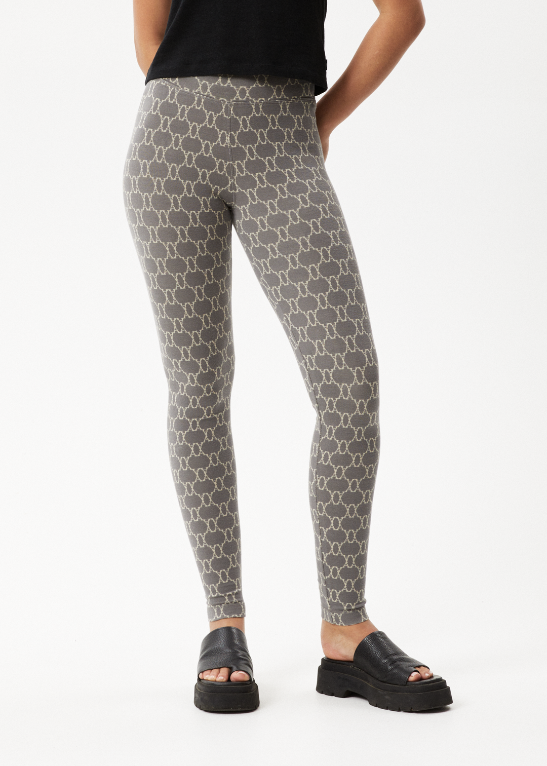 AFENDS Womens Lois - Leggings - Steel 