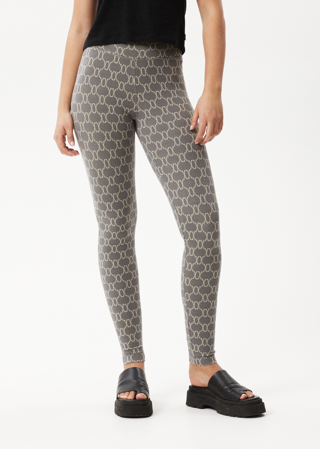 AFENDS Womens Lois - Leggings - Steel 