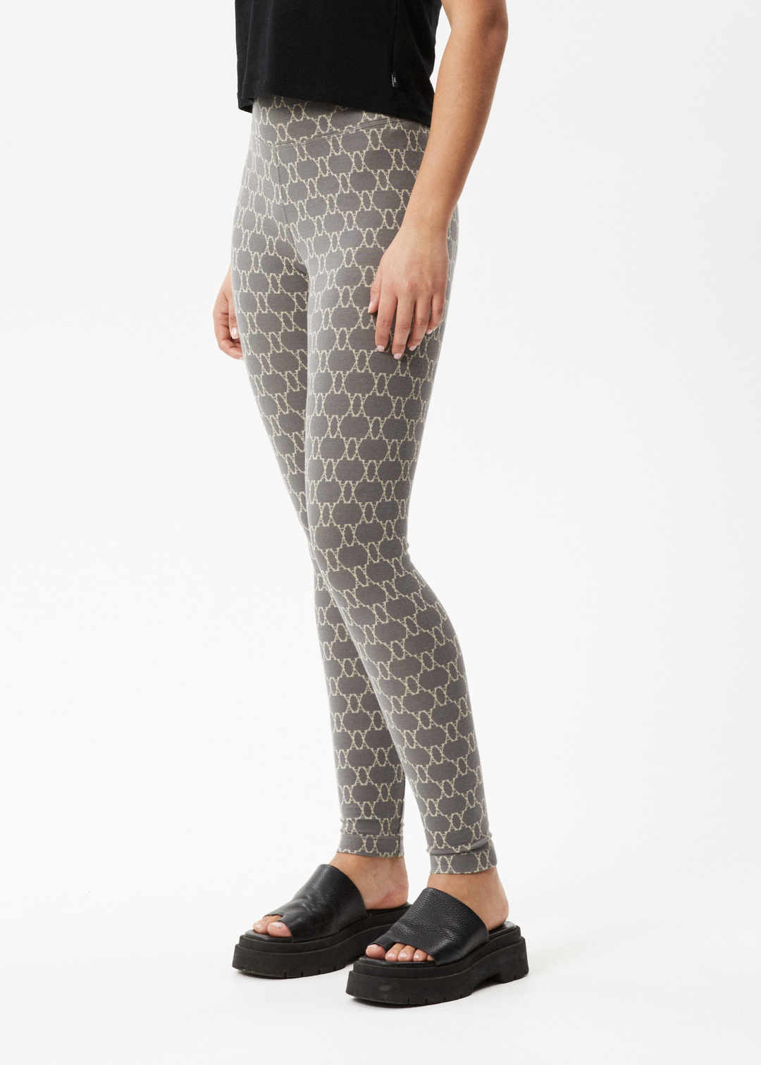 AFENDS Womens Lois - Leggings - Steel 