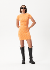 Afends Womens Lois - Recycled Bodycon Dress - Papaya - Afends womens lois   recycled bodycon dress   papaya 