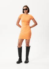 Afends Womens Lois - Recycled Bodycon Dress - Papaya - Afends womens lois   recycled bodycon dress   papaya 