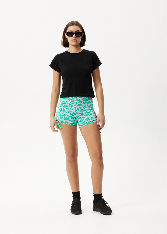 Afends Womens See You - Recycled Booty Shorts - Powder Blue 